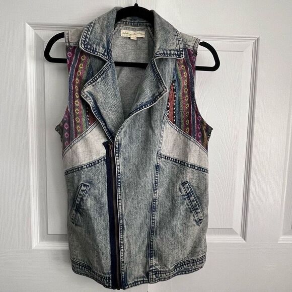 Staring at Stars Jackets & Blazers - Anthropologie Staring at Stars Stonewashed Denim Vest Size Small